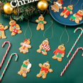 thumbnail image 3 of 24 piezas de bastones de caramelo navideños y adornos de hombre de jengibre, bastones de caramelo acrílicos, adorno colgante de pan de jengibre navideño, decoración colgante para árbol de Navidad, 3 of 4