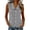 Black, variant on Womens Cotton Striped Top Collared Sleeveless Button Front Loose Fit Summer Casual Shirt