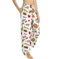 thumbnail image 2 of Sigee Fast Food Print Women's Soft Pajama Pants - Breathable and Comfortable Lounge Sleep Bottoms with Elastic Waistband and Pockets-X-Large, 2 of 9