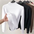 thumbnail image 1 of Suéter de felpa para mujer invierno 2023 otoño e invierno nuevo cuello alto medio de lana gruesa de una pieza con camisa inferior de lana de visón Deng Xun unisex, 1 of 2