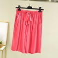 thumbnail image 2 of StSilkitty Lounge Womens Pajama Shorts High Waist Drawstring Elastic Shorts Summer Casual Sleepwear Shorts with Pockets, 2 of 5