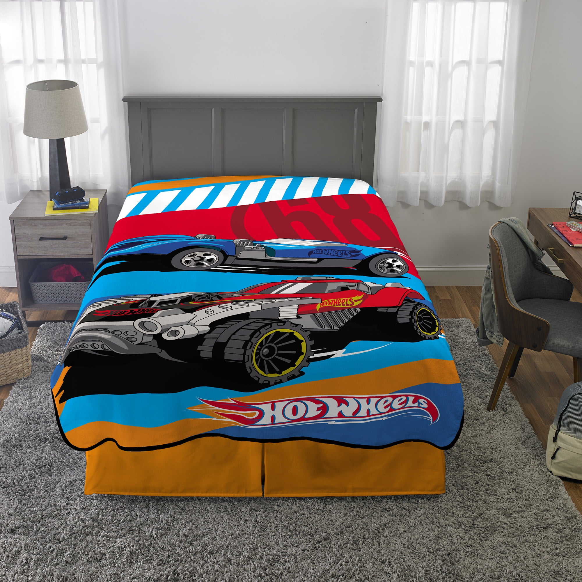 Couverture Hot Wheels "Dans le feu de l’action" 62 x 90