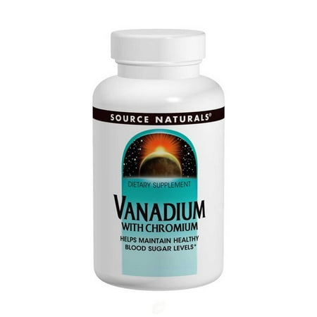 Source Naturals - Vanadium with Chromium, 90 Tablets, Pack of (Best Source Of Chromium)