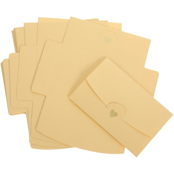 WORGEOUS 20pcs Festival Small Paper Envelopes Gift Envelope for Greeting Cards Solid-color Paper Envelopes