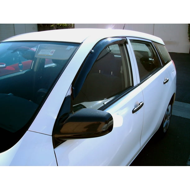 TuningPros Outside Mount Window Visor Deflector Smoke Tinted 4 Pcs Set For 2008 2012 Jeep Liberty