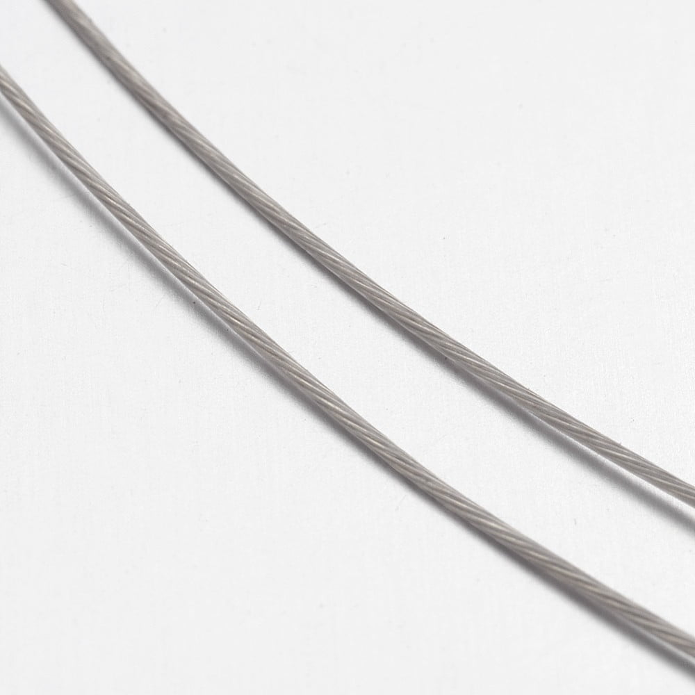Tiger Tail Wire Nylon-coated Stainless Steel Original Color Wire Raw 25 Gauge(0.45mm) about 164.04 Feet(50m)/roll