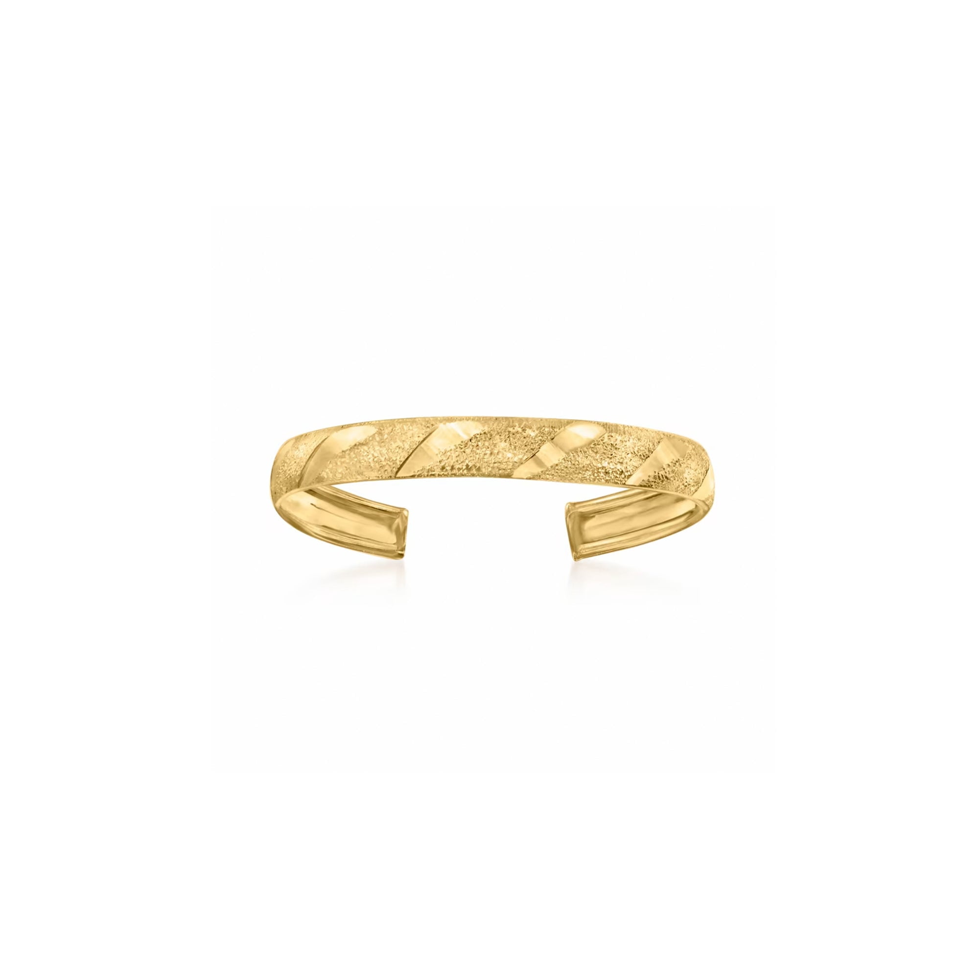 Ross-Simons 10kt Yellow Gold Textured and Polished Adjustable Toe Ring, Women's, Adult