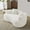 White, variant on Jopath Curved Loveseat Full Compression Sponge Sofa, Teddy Velvet Fabric, No-Assembly Compact Sofa For Small Spaces & Apartments, 350 Lbs Capacity 66.9"L