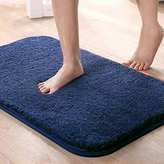 Bathroom Rug Non-Slip Washable Bath Mat Soft Fluffy Bath Rug Shaggy High Pile Microfibre Bath Mat,40 x 60 cm