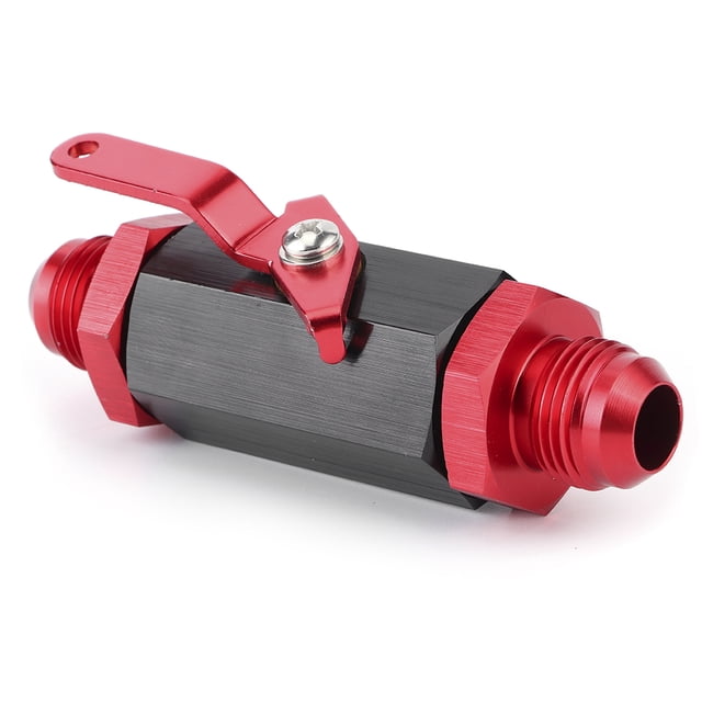 Shut Off Check Valve, Shut Off Valve Fuel Fitting Y974 -10AN Shut Off Check Valve For Car Refitting Replacement For Any AN10 Fuel Pipe Black,Red