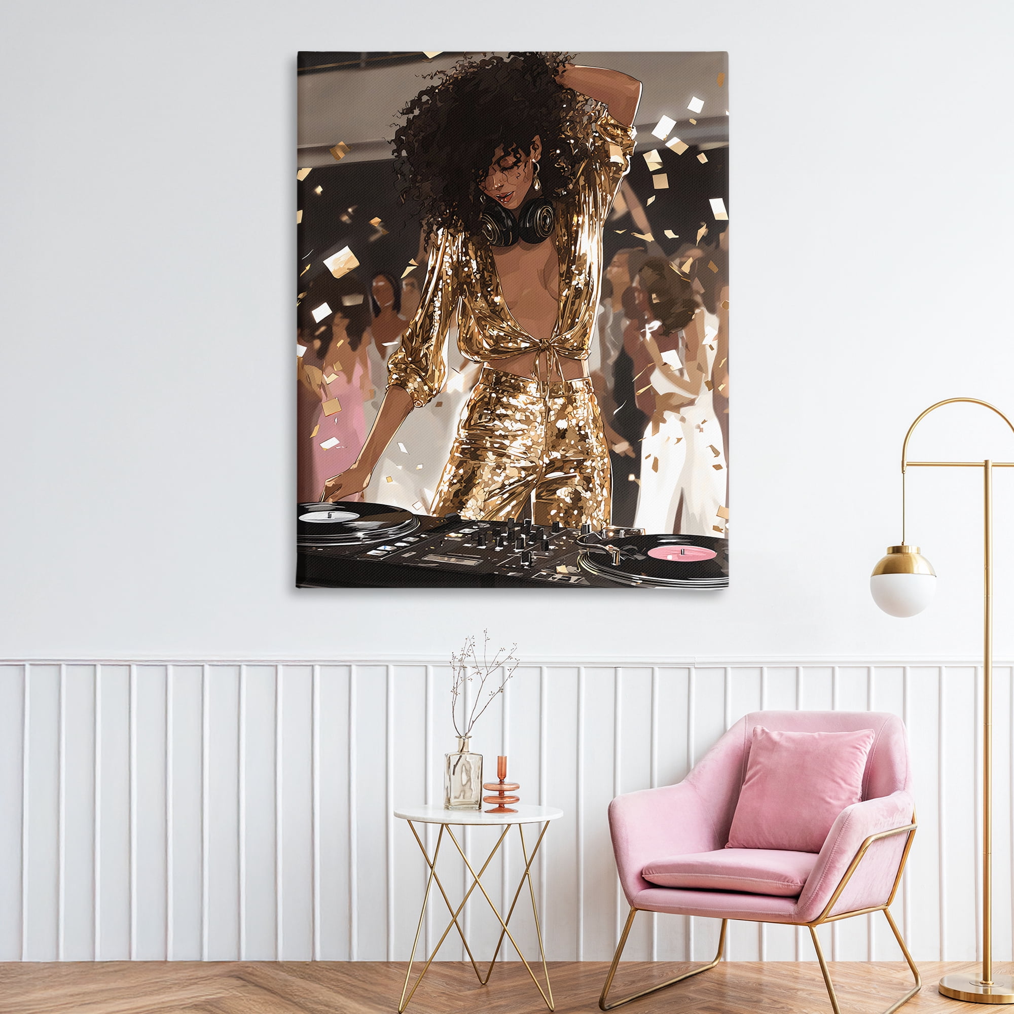 Stupell Industries Shimmering DJ in Sequins Canvas Wall Art, design by Franklyn Gregory