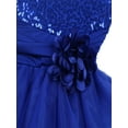 thumbnail image 5 of MSemis Kids Girls Sequins Flower Ruched Waist Tutu Ballet Leotard Dance Dress, 5 of 7
