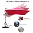 thumbnail image 4 of Costway Parasol Déporté de Patio 10 Pieds Inclinaison 360 Degrés Aluminium avec Base Rouge, 4 of 8