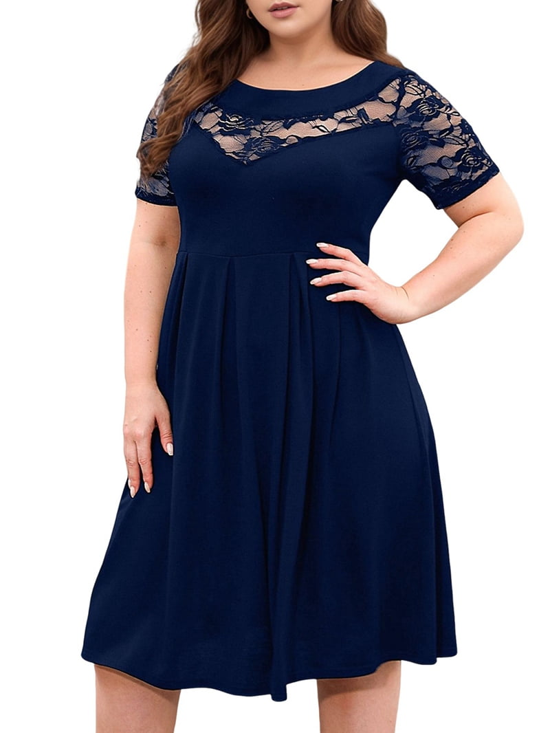 Wedding Dresses Beautiful Dresses For Curvy Ladies Plus Size Formal Dresses  For Women Casual Lace Short