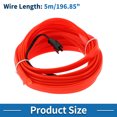thumbnail image 5 of Unique Bargains 5m EL Wire Cable LED Glow String Light Car Interior Lighting Strip Flexible Neon Light for Car Decoration Cigarette Lighter(12v) Red, 5 of 7