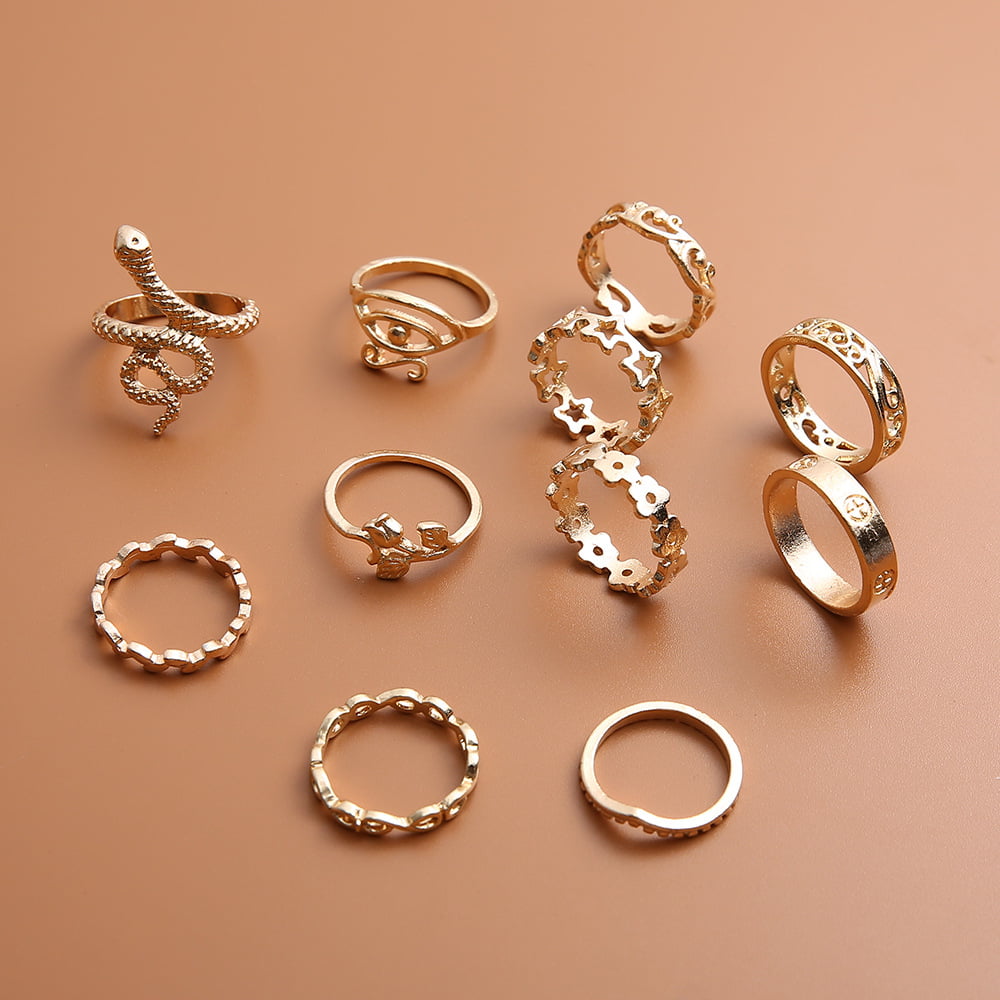 Amazon.com: CSIYAN 6-16 Knuckle Stacking Rings Sets for Women Teen Girls, Boho Stackable Rings Pack Gold Rings Set Midi Rings Finger Jewelry:  Clothing, Shoes & Jewelry