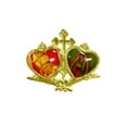 thumbnail image 6 of Two Hearts gold catholics lapel pin, 6 of 10