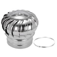 thumbnail image 1 of Tapa de Ventilación de Techo de Acero Inoxidable de 7.9" de Tamaño, Capucha de Turbina de Viento de Escape, Ventilación de Chimenea de Rotación 360°, 1 of 6