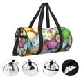 thumbnail image 5 of Gaeub Colorful Easter Eggs Lightweight Travel Cylinder Bag Gym Tote Bag Sports Training Duffle Bag with Pockets and Straps, 5 of 8