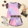 thumbnail image 6 of XZNPDUCQ Toddler Girls Clothes for 2t 3t Girls Cute Summer Short Sleeve T-Shirt Tops Shorts Clothes Sets Outfits Casual Elastic Shorts Summer 2Pcs T Shorts Set Dailywear Purple，2-3 Years, 6 of 9
