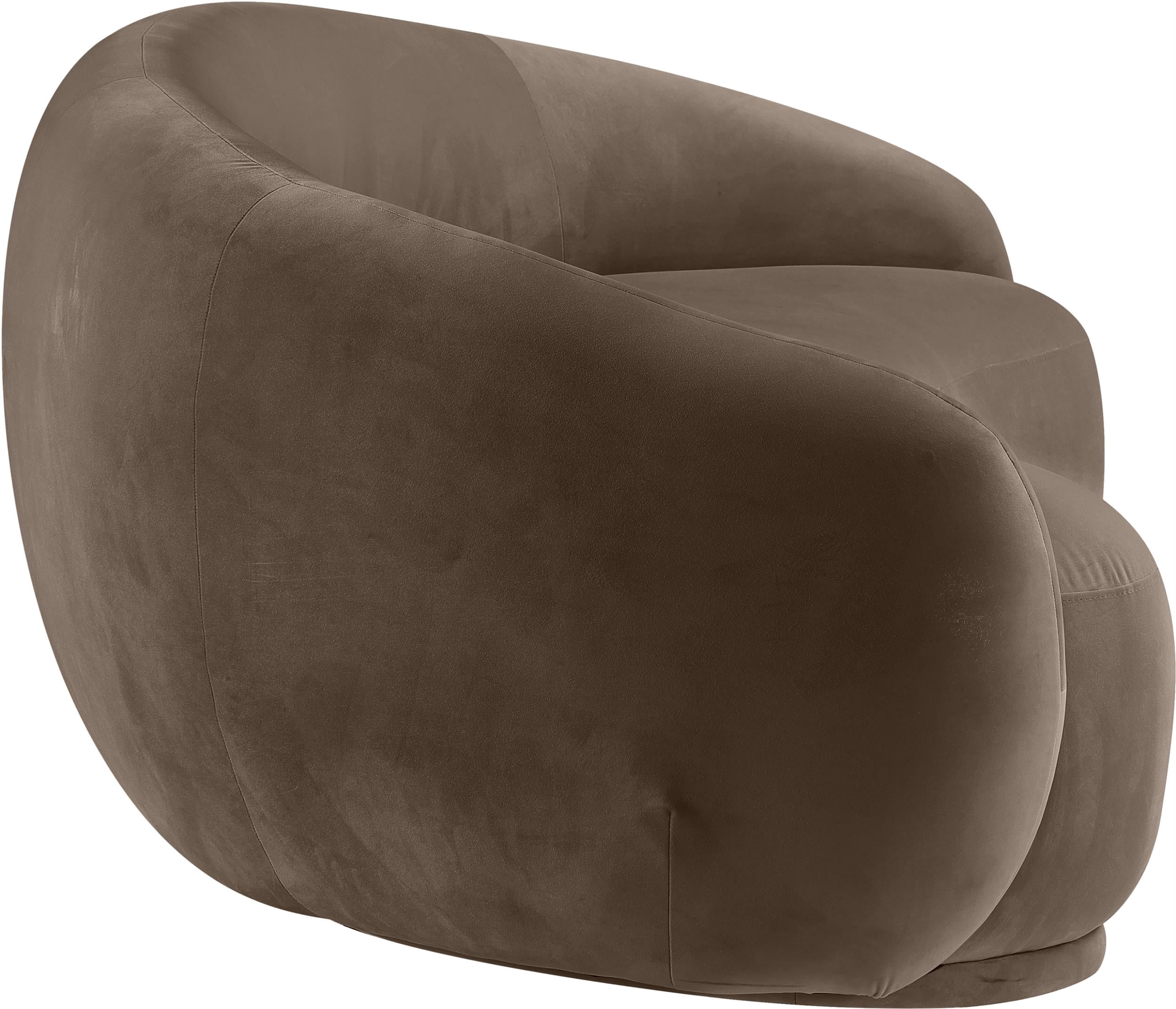 Meridian Furniture Emery Brown Velvet Sofa