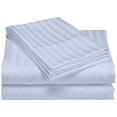thumbnail image 3 of 600 Thread Count 100% Egyptian Cotton Striped Sheet Set - Deep Pocket Sheets (Twin XL, Blue), 3 of 5