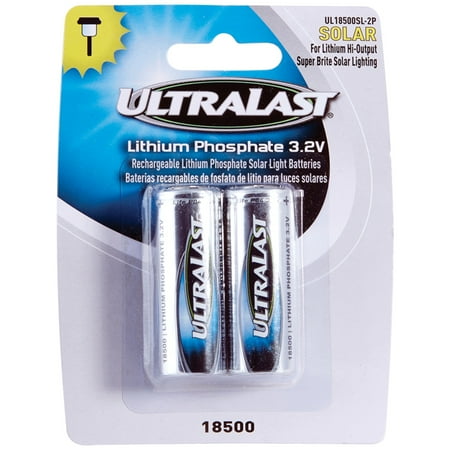 Ultralast® Ul18500sl-2p Ul18500sl-2p 18500 For Solar Lighting, 2 Pk