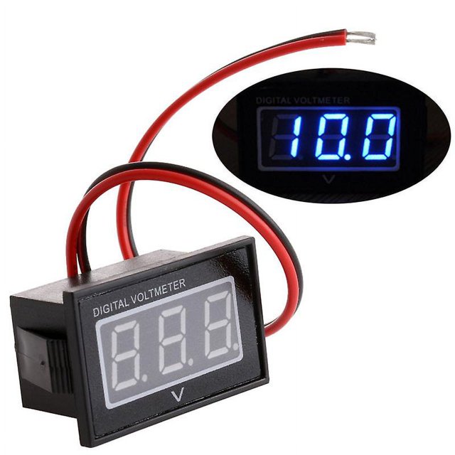 Nuevo Medidor de batería a prueba de agua, voltímetro Digital para coche, Led rojo/verde/azul