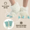 thumbnail image 5 of LazyOne Animal Paw Slippers, Yeti, Child and Adult Unisex Furry Slipper, Small, 5 of 7