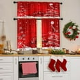 thumbnail image 6 of Merry Christmas Kitchen Curtains Christmas Tree Christmas Red Ball Snow Snowflake Window Curtains Valance and Tier Set 36 Inch Rod Pocket Short Tier Curtain for Room Kitchen Decor, 6 of 6
