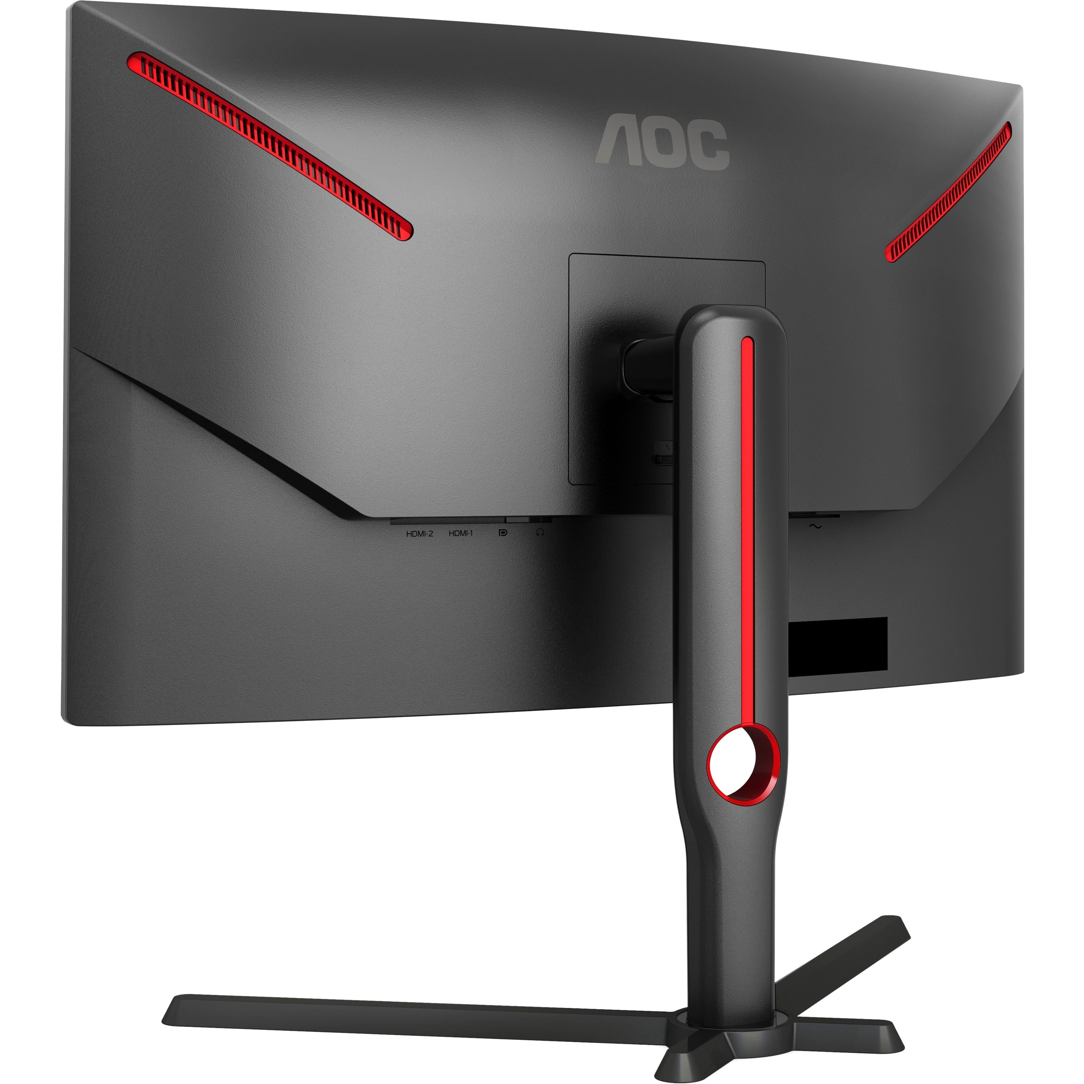 AOC CQ27G3S 27" Class WQHD Curved Screen Gaming LCD Monitor, 16:9, Black, Red