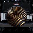 thumbnail image 1 of Motif Ligne Dorée de Luxe Abstrait Polyester Roue de Rechange Universelle pour Remorque RV SUV Camion Campeur, 1 of 4