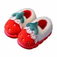 thumbnail image 3 of Unisex Winter Cozy Slippers For Girls Cartoon Fruit Design Slip Resistant Warm Indoor Bedroom Shoes Comfort For Children At Home Soft Fabric Red, 3 of 7