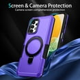 thumbnail image 5 of Case for Samsung Galaxy A13,Decase Heavy Duty Armor Rugged Case Military Grade Drop Protection Hybrid Shockproof Phone Cover with 360° Ring Kickstand for Samsung Galaxy A13 5G - Purple, 5 of 9