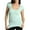 Mint, variant on Women Seamless Low Cut Scoop Neck Short Sleeve Tee Shirt Slim Fit Solid Color T-Shirt