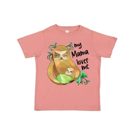 

Inktastic My Mama Loves Me Cute Sloth and Baby Gift Toddler Boy or Toddler Girl T-Shirt