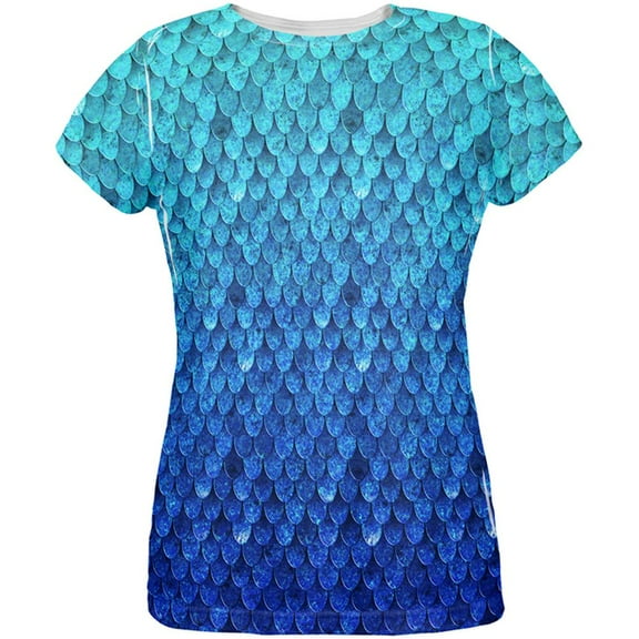 Halloween Blue Frost Dragon Rider Armor All Over Womens T Shirt Multi LG