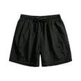 thumbnail image 1 of OUSITAID Mens Big and Tall Beach Shorts Basic Solid Color Quick Dry Swim Trunks Lightweight Drawstring Elastic Bathing Suits Swimwear with Pockets White 5XL, 1 of 2