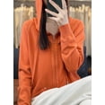 thumbnail image 2 of Cárdigan de punto de Cachemira de visón para mujer, versión coreana holgada, suéter de manga larga con cremallera, 100%, 2024, 2 of 5
