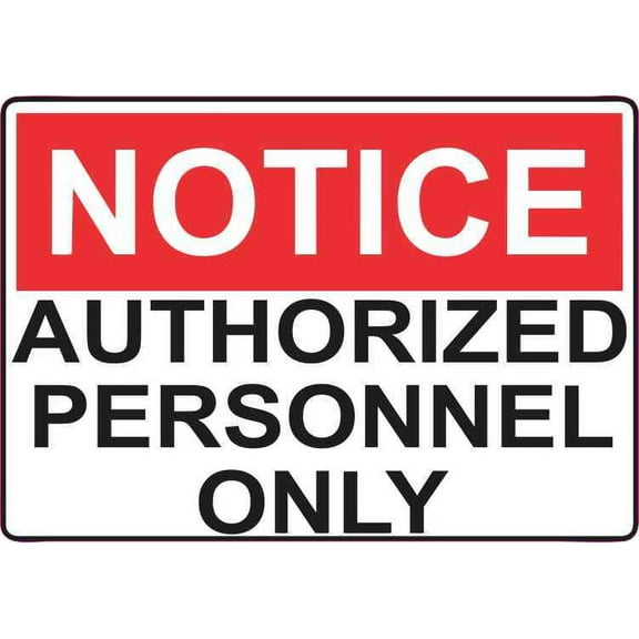 5in x 3.5in Red Authorized Personnel Only Magnet Vinyl Magnetic Wall Sign