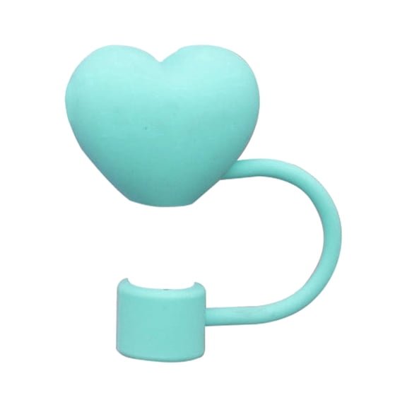 Straw Topper for 30 & 40 Oz Tumblers – Heart Design Soft Rubber Straw Covers Cap 10mm 04in Reusable Lid Shaped Accessories for Straw Tips