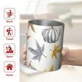 thumbnail image 5 of 12oz Coffee Tumblers Fall Pumpkins Leaves Pattern Stainless Steel Vacuum Insulated Travel Tumbler Coffee Cups Mug with Lid and Straw with Cleaning Brush for Cold & Hot Drinks, 5 of 5