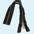 thumbnail image 1 of #5 YKK Brass Nomex Black Fire Retardant Separating Jacket Zipper - Choose Your Length - Made in The United States (1 Zipper Per Pack) (18" Inches), 1 of 1