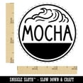 thumbnail image 2 of Mocha Text with Image Flavor Scent Self-Inking Rubber Stamp Ink Stamper - Brown Ink - Small 3/4 Inch, 2 of 7