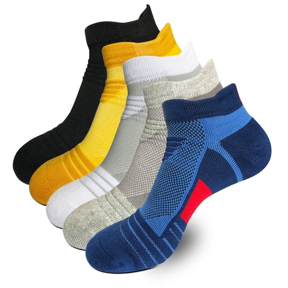 Men's Ankle Low Cut Crew Socks Men's Outdoor Sports Socks 5-Pack
