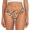thumbnail image 3 of Women's Underwear Orange Leopard Print Hipster Panties Underwear for women, Small, 3 of 9