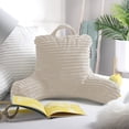thumbnail image 3 of Nestlé Almohada de Lectura para Niños y Adolescentes, Pequeña con Respaldo Brazos, Descanso Cama Memory Foam Triturada, Lino., 3 of 6