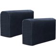thumbnail image 1 of KAIYANG 2 fundas para reposabrazos de sofá, ajustables, elásticas, protección antideslizante para muebles (negro) azul marino, 1 of 5