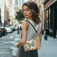 thumbnail image 2 of Kuiaobaty Butterfly Daisy Print Shoulder Purse for Women Large Capacity Vegan Leather Hobo Purse Tote with Zipper Closure Causal Sturdy Underarm Sling Bag for Travel, 2 of 7
