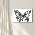 thumbnail image 2 of wall26 Monarch - Butterfly and Flower Silhouette - Black and White Exclusive Artwork - Quirky Fun Design - Canvas Art Home Decor - 32x48 inches, 2 of 3